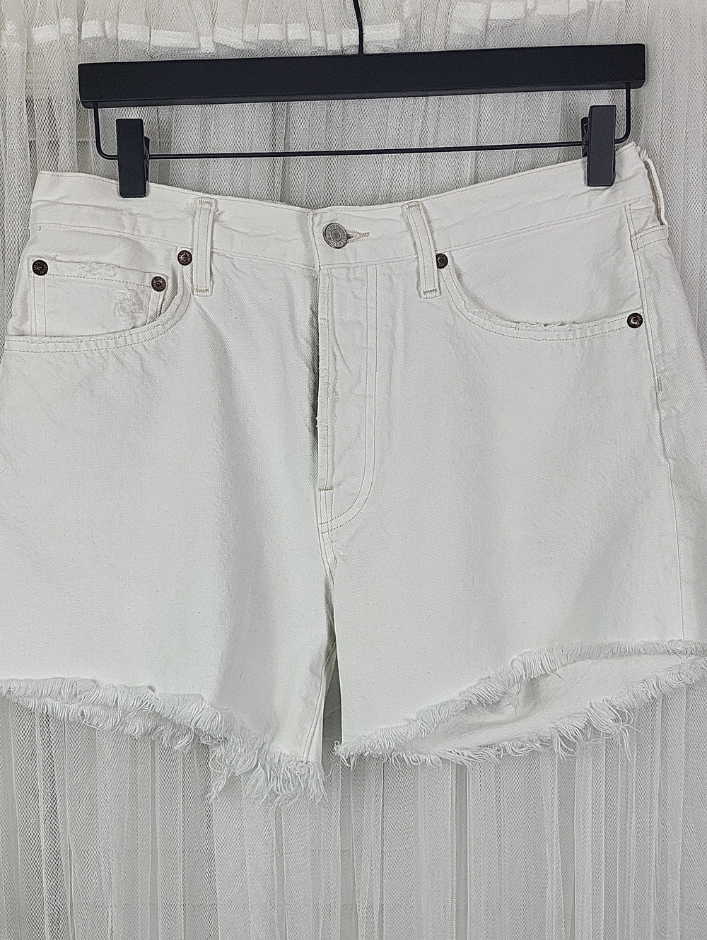 AGOLDE White High-Rise Button-Fly Women's Jeans. Size 28